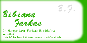 bibiana farkas business card